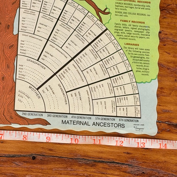 Vintage Family Tree Chart (paper) - Picture 6 of 6